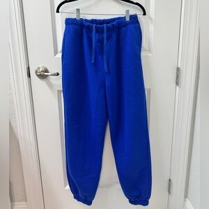 women’s Royal Blue Fleece Jogger Pants